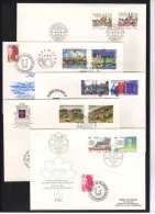 DANEMARK - NORVEGE - ISLANDE - FINLANDE - SUEDE - EUROPA / NORDEN 1986 - 5 ENVELOPPES FDC  (ref 5015) - Cartas & Documentos