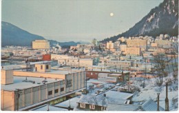 Juneau Alaska, Capital City, Aerial View Of Town, C1960s Vintage Postcard - Juneau