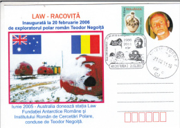 EXPLORERS, LAW- RACOVITA ANTARCTIK BASE, SPECIAL COVER, 2011, ROMANIA - Estaciones Científicas