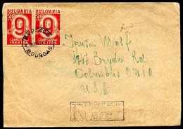BULGARIA TO USA Registered Cover 1948 VF - Cartas & Documentos
