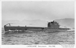 Sous-marin L´AFRICAINE (Marine Nationale) - Carte Photo éd. Marius Bar - Bateau/ship/schiff - Sous-marins