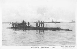 Sous-marin ALGERIEN (Marine Nationale) - Carte Photo éd. Marius Bar - Bateau/ship/schiff - Submarines