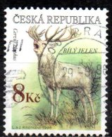 CZECH REPUBLIC 1998 Endangered Species  - 8k.   - White Deer ("Cervus Elphus")    FU - Usados