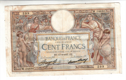 Billet - 100 Francs Merson - EU.17.6.1937 - W.54680 - 100 F 1908-1939 ''Luc Olivier Merson''