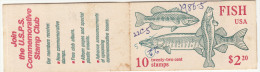 Booklet, United States, Fish, As Scan - 1981-...
