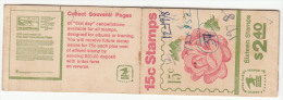 Booklet, United States, 15c Rose, Flower, (Only 12 Stamps Inside), As Scan - 2. 1941-80