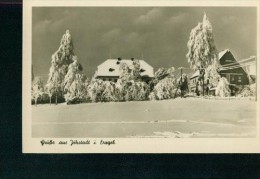 Grüße Aus Jöhstadt Im Erzgebirge Winter Schnee Panorama Sw 1954 - Jöhstadt