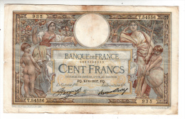 Billet - 100 Francs Merson - FQ.10.6.1937 - T.54556 - 100 F 1908-1939 ''Luc Olivier Merson''