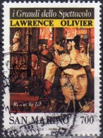 1990 San Marino - I Grandi Dello Spettacolo. Lawrence Olivier 700 L - Usati