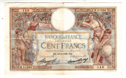 Billet - 100 Francs Merson -  HK.14.5.1936 - H.51286 - 100 F 1908-1939 ''Luc Olivier Merson''