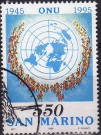 1995 San Marino - Cinquant. Dell'ONU 550 L - Usati