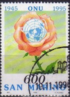 1995 San Marino - Cinquant. Dell'ONU 600 L - Usati
