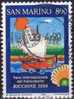 1998 San Marino - 50° Fiera Intern. Del Francobollo A Riccione 800 L - Gebraucht