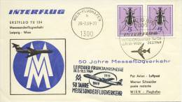 Eerste Vlucht / Erstflug Leipzig - Wien (1969) - Storia Postale
