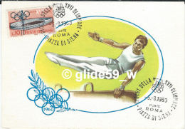 Carte Postale "Giochi Della XVIIe Olimpiade - Piazza Di Siena - ROMA 5-9-1960 - Ginnastica" 1 - Gymnastics