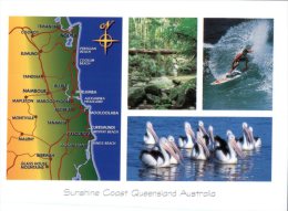 (246) Australia - QLD - Sunshine Coast Map - Sunshine Coast