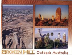 (246) Australia - NSW - Broken Hill Aerial View + Mining Pit - Broken Hill