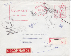 Roodfrankeering NAMUR Op Brief Aangetekend Naar ANTWERPEN, ROL-stempel + RETOUR...en Strookje HUIS GESLOTEN... - 1960-1979