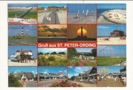Cp, Allemagne, St-Peter-Ording, Multi-Vues, Voyagée 1997 - St. Peter-Ording