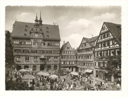 Cp, Allemagne, Tubingen, Marktplatz Mit Rathaus, Voyagée - Tuebingen