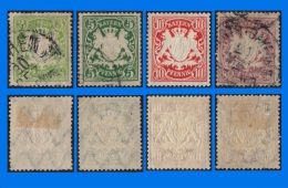Bavaria 1876, Coat Of Arms, 4 Stamps Perf, Unused/FU - Other & Unclassified