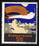 SELTENE VIGNETTE  Suddeutscher Flug 1912 ** MNH - Erinnophilie