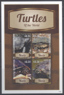 NEVIS,2013,TURTLES, TURTLES OF THE WORLD, SHEETLET+ S/SHEET, MNH , - Schildpadden