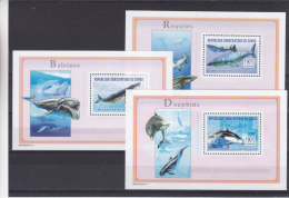 Dauphins - Baleines - Requins - République Du Congo - COB Blocs 245 / 47 ** - MNH - Valeur 52,50 Euros - Wale