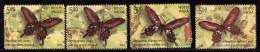 India Used 2008, Set Of 4, Butterfly, Butterflies, Insects - Gebraucht