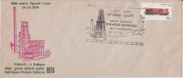 India 1976  Oil Refinery Transmission Towers Sciences Energy Special Cover #  51981 - Aardolie