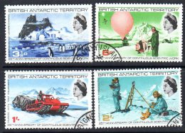 British Antarctic Territory BAT 1966 Scientific Work Set Of 4, Fine Used - Ongebruikt