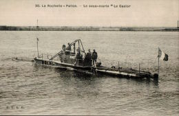 CPA SOUS-MARIN De Guerre , LA PALLICE - ROCHELLE , LLE CASTOR - Submarines