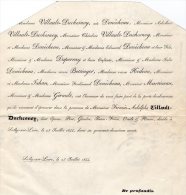 VP25 - SULLY SUR LOIRE 1844 -  Genealogie Famille VILLAULT - DUCHESNOY - Décès