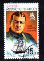 British Antarctic Territory BAT 1973 15p Shackleton Perf. 12, Fine Used - Gebraucht