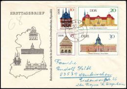 Germany GDR 1968, Cover Lobau To Neukirchen "Significant Buildings" - Brieven En Documenten