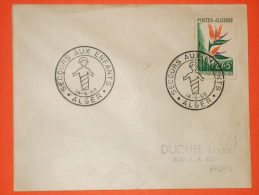 ALGERIE 1958 - N°351 Fleur Bec D'oiseau 1er Jour Sur Enveloppe.  Superbe - Brieven En Documenten