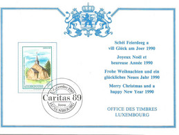 Lux :  Carte Office Des Timbres "CARITAS 89" - Cartes Commémoratives