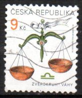 CZECH REPUBLIC 1998 Signs Of The Zodiac - 9k Libra FU - Used Stamps