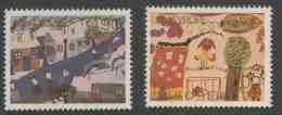 Jugoslavija Yugoslavia 1979 Mi 1804 /5 YT 1686 /7 ** Street In Winter + House And Garden - Children Drawing / Zeichnung - Ungebraucht