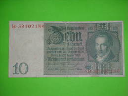 Germany,Reich,Weimar,10 Mark 1924.-1929.,banknote,paper Money,bill,vintage - 10 Mark