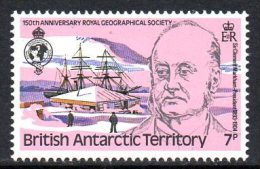 British Antarctic Territory BAT 1980 Royal Geographical Society 7p Crown To Right Of CA, MNH - Ongebruikt