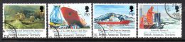 British Antarctic Territory BAT 1991 James Clark Ross Ship Faraday Overprints Set Of 4, Fine Used - Gebraucht