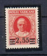 Vaticano - 1935 - "Provvisoria" 2,55 Su 2,50 ** MNH Sass. B38d - Con Impronta Di Spazio Tipografico A Destra - Neufs