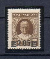 Vaticano - 1935 - "Provvisoria" 2,05 Su 2,00 ** MNH Sass. A37g - Senza Virgola Tra Le Cifre (siglato Alberto Diena) - Nuevos
