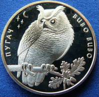 Ukraine 2 Hryvni 2002 Eagle Owl Bubo-Bubo Unc 1 Coin From Roll. Ucrania - Ucrania