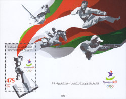 G) 2010 UNITED ARAB EMIRATES, SINGAPORE 2010, YOUTH OLYMPIC GAMES, S/S, MNH - Emirats Arabes Unis (Général)