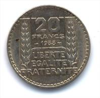 20 Francs Turin France 1938 Argent / Silver - L. 20 Franchi