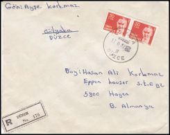 Turkey 1982, Registered Cover Duzce To Hagen - Storia Postale