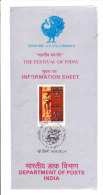 Informatin Folder/brochure From India On Commemorative Issue Of The Festival Of India On 03.07.1987 - Buste