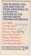 United States 22c Greetings Stamps., $2.20 Issue, Join Stamp Club, Philately, As Scan - 3. 1981-...